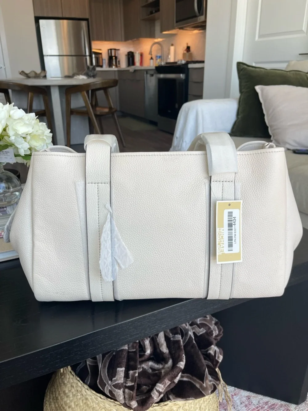 Michael Kors Romee Large Pebbled Leather Tote Bag - Picture 10 of 15